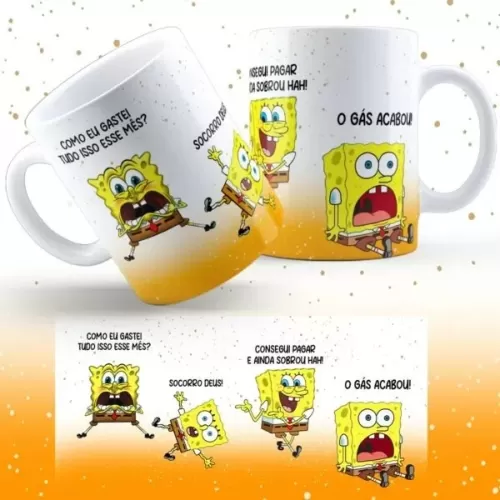 Kit Digital – Pack Animado Bob Esponja – Caneca Criativa