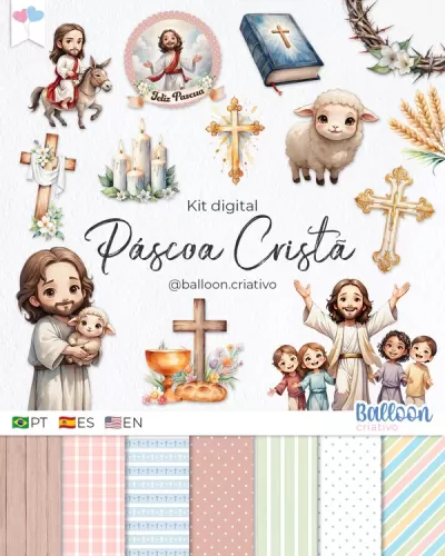 Kit Digital – Páscoa Cristã (Baloon)