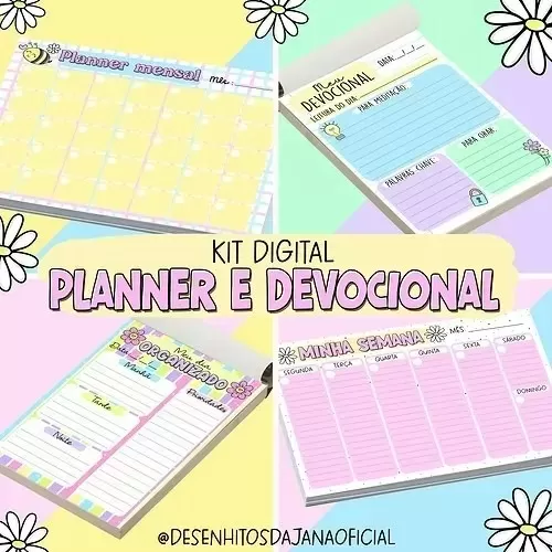 Kit Digital – Planner + Devocional – Desenhitos da Jana