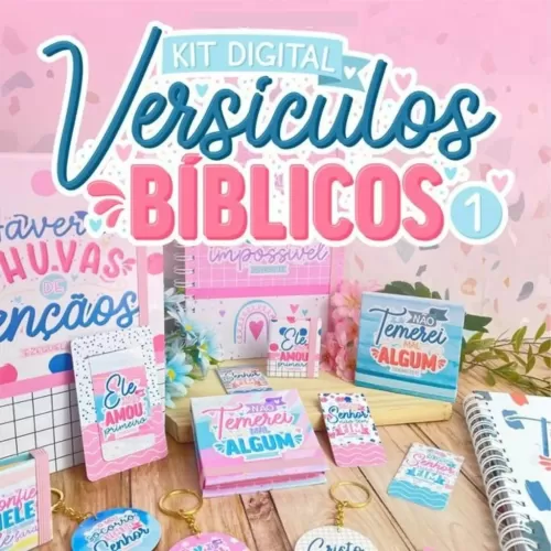 Kit Digital Versículos Bíblicos 1 – Encadernação + Arquivos de Corte – Letterinhas