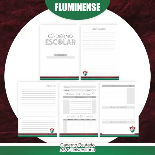 Kit Escolar | Saúde Encadernação 2024 – Fluminense – Pamella Vieira