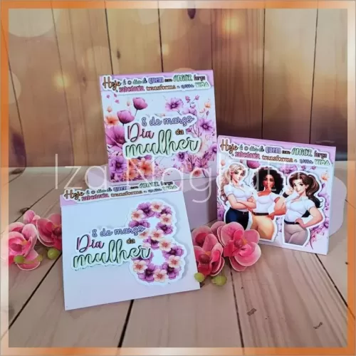 Kit com bloquinhos, Planner diário, lembretes e notas – Dia das Mulheres Kit com bloquinhos, Planner diário, lembretes e notas – Dia das Mulheres