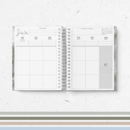 Miolos Planners Masculina A5 |18×21 – Coleção Masculina 2024 (Papel Amado)