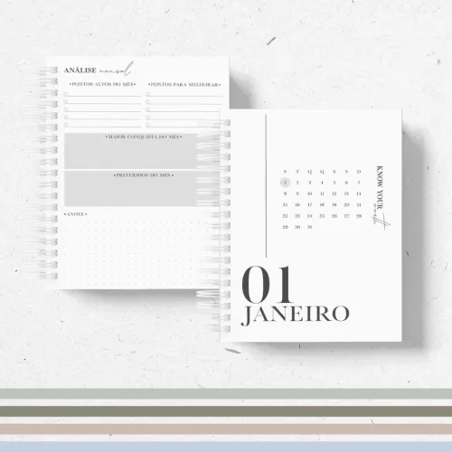 Miolos Planners Masculina A5 |18×21 – Coleção Masculina 2024 (Papel Amado)