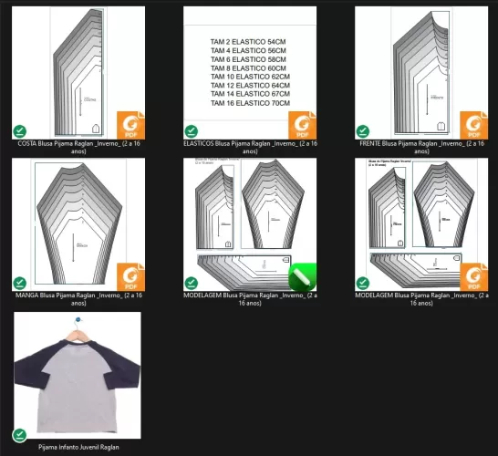Molde de Costura Para Imprimir Camiseta Infantil - 41 - Blusa de Pijama Raglan _Inverno_ (2 a 16 anos) Molde de Costura Para Imprimir Camiseta Infantil - 41 - Blusa de Pijama Raglan _Inverno_ (2 a 16 anos)