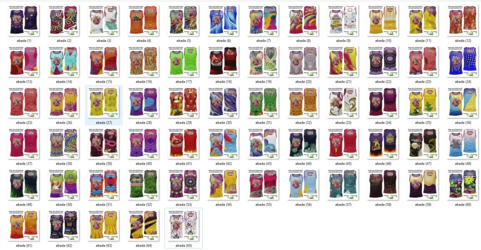 Pack 65 Artes Corel - Abadás Camisetas - Editáveis - Carnaval 2024 - 2025