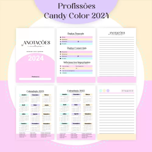 Pack Profissões Candy FEMININA 2024 – Encadernação – Pamella Vieira