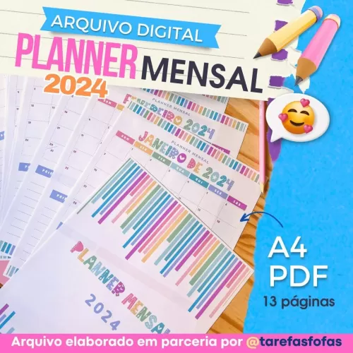 Planner Mensal A4 (Ilustracin)