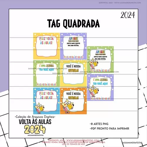 Tag Quadrada – Volta Às Aulas (2024) – Arquivo Digital – A Sua Maneira Festas