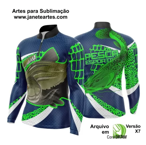 Template  Camisa Pesca Esportiva