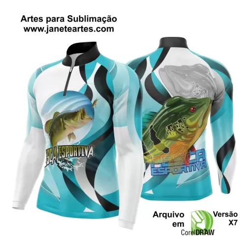 Template  Camisa Pesca Esportiva