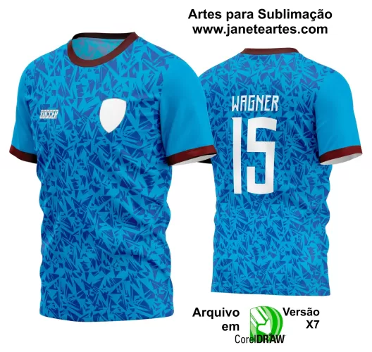 Template - Camisa Soccer Azul - Time Amador - Jogos Escolares - 2024 - 2025 Template - Camisa Soccer Azul - Time Amador - Jogos Escolares - 2024 - 2025