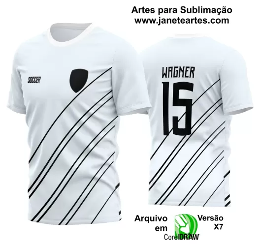 Template - Camisa Soccer Branca - Time Amador - Jogos Escolares - 2024 - 2025 Template - Camisa Soccer Branca - Time Amador - Jogos Escolares - 2024 - 2025