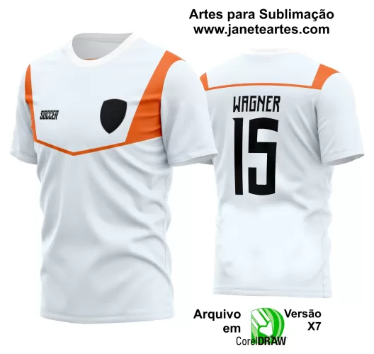 Template - Camisa Soccer Branca - Time Amador - Jogos Escolares - 2024 - 2025 Template - Camisa Soccer Branca - Time Amador - Jogos Escolares - 2024 - 2025