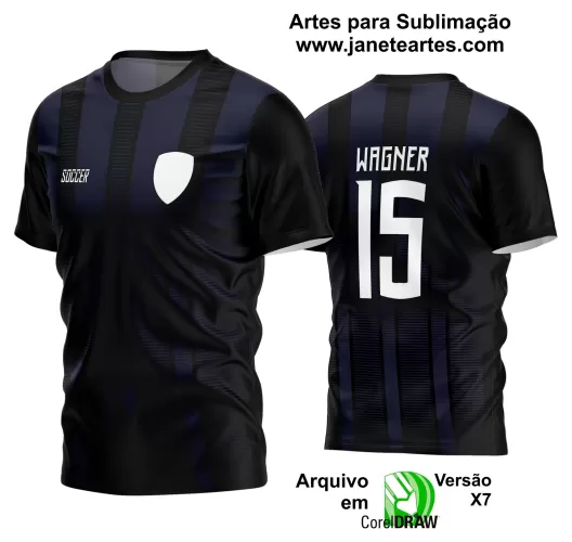 Template - Camisa Soccer Preta - Time Amador - Jogos Escolares - 2024 - 2025 Template - Camisa Soccer Preta - Time Amador - Jogos Escolares - 2024 - 2025