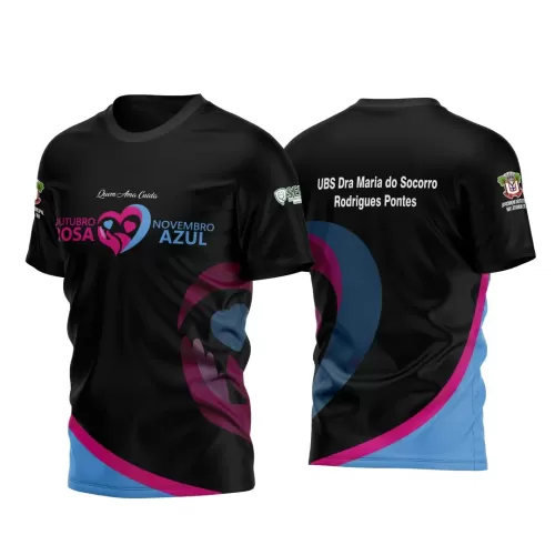 Template Camiseta - Outubro Rosa e Novembro Azul - 2024 Template Camiseta - Outubro Rosa e Novembro Azul - 2024