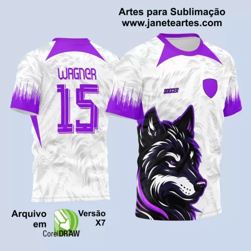 Template para Camisa de Interclasse Branca e Roxa - Jogos Internos - Lobo - 2024 - 2025 Template para Camisa de Interclasse Branca e Roxa - Jogos Internos - Lobo - 2024 - 2025